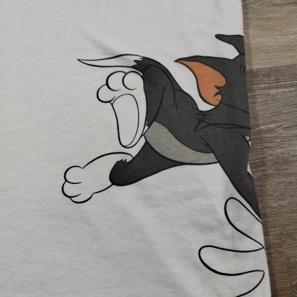 Hanna Barbera Tom and Jerry Chase Long Sleeve T-Shirt Size Large Double Sided - Picture 11 of 15